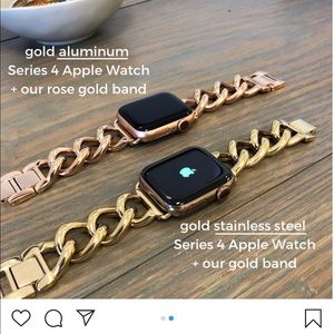 APPLE WATCH BEZELS AND BYTES GOLD LINK BAND